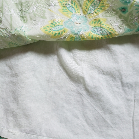 Express Floral Midi Skirt Women's Size 10 Green Flowy Detail - Picture 7 of 11